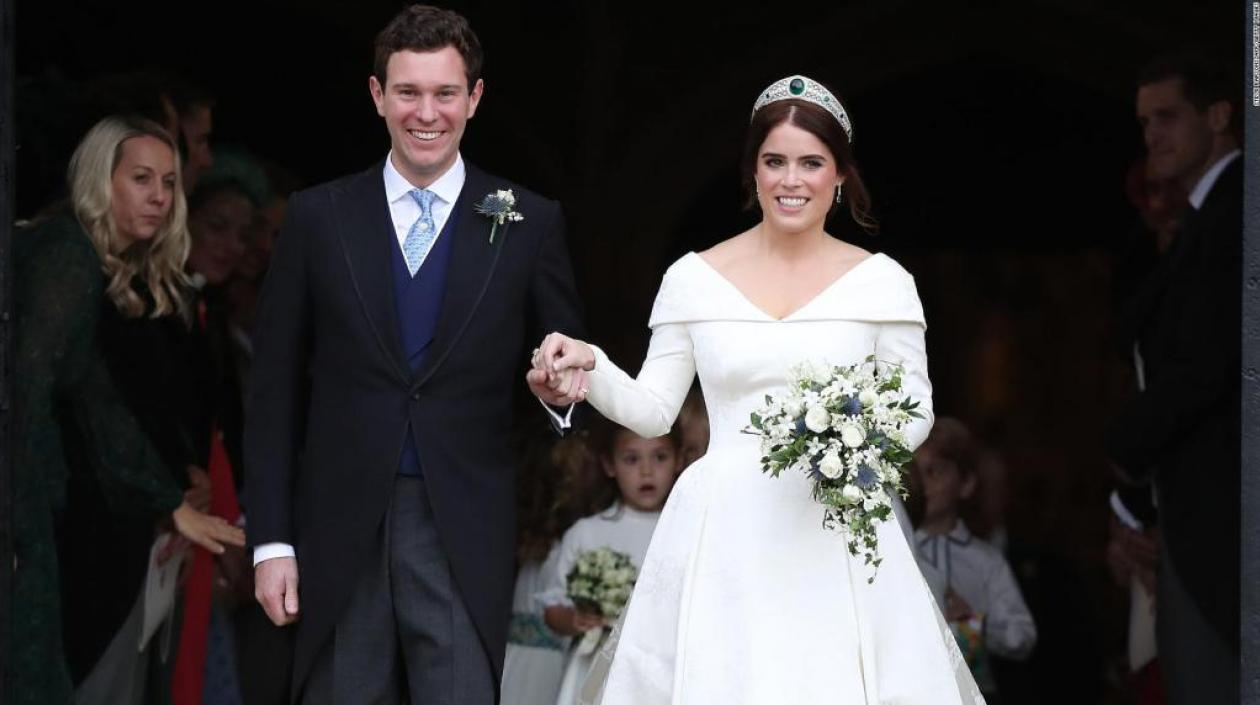 Los novios Jack Brooksbank y la princesa Eugenia.