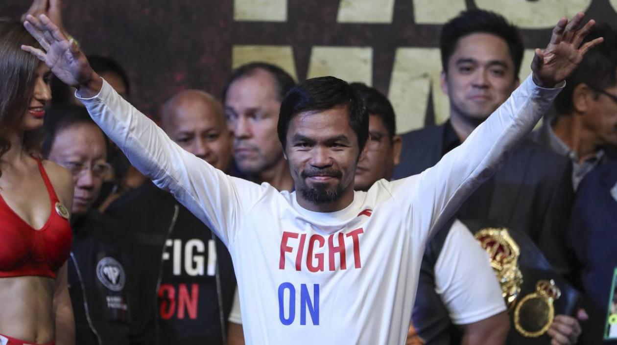 La leyenda filipina del boxeo Manny Pacquiao.