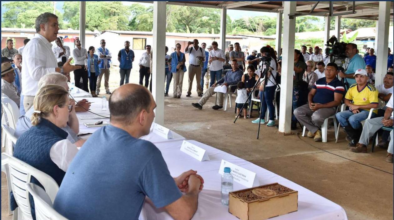 Aquí no hay enemigos para la paz, dijo el Presidente Duque en Pondores, La Guajira.