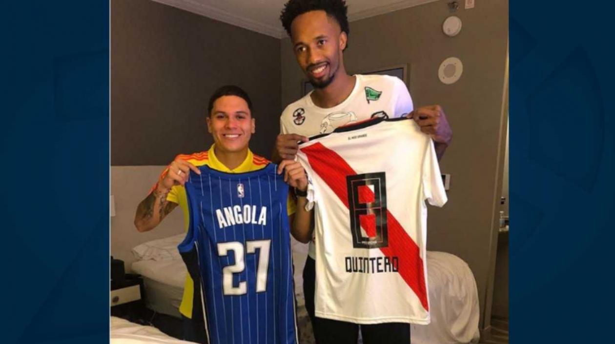Juan Fernando Quintero y Brian Angola. 