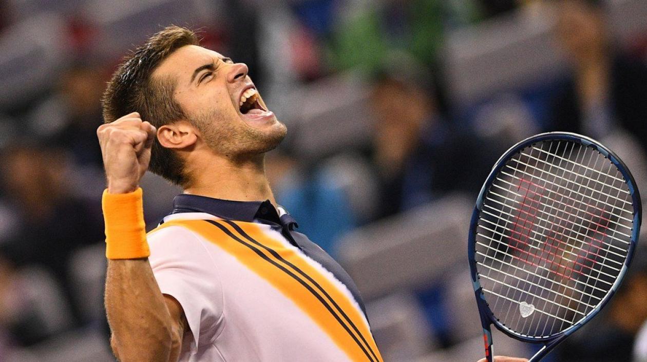 Borna Coric celebra su clasificación. 