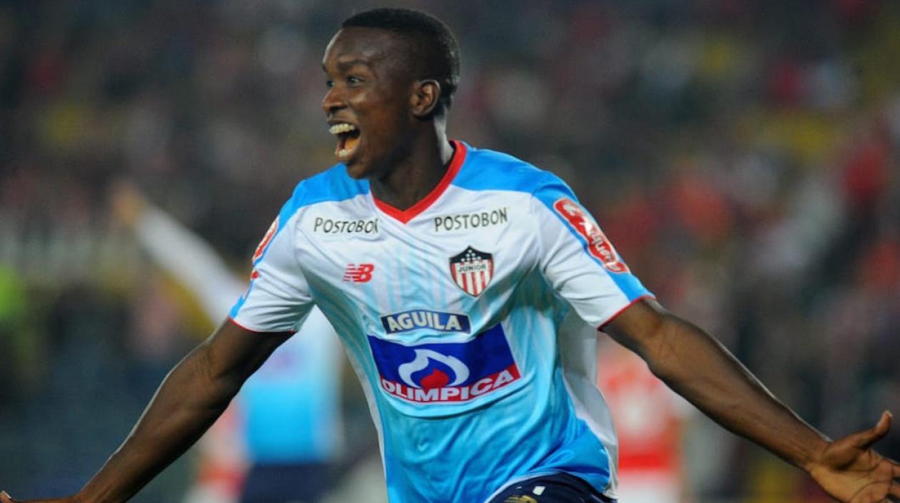 Daniel Moreno, festejando el gol del empate.