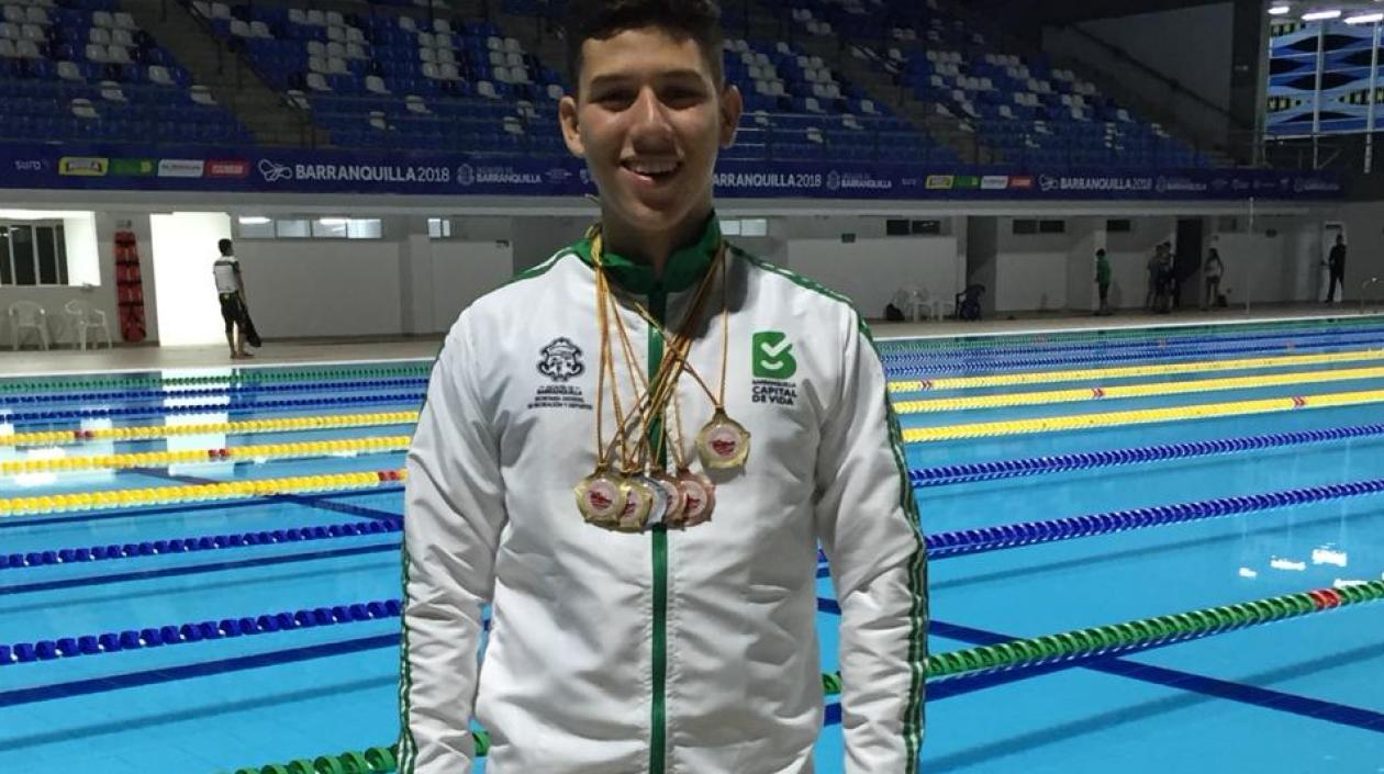 El nadador barranquillero Diego Becerra Herrera.