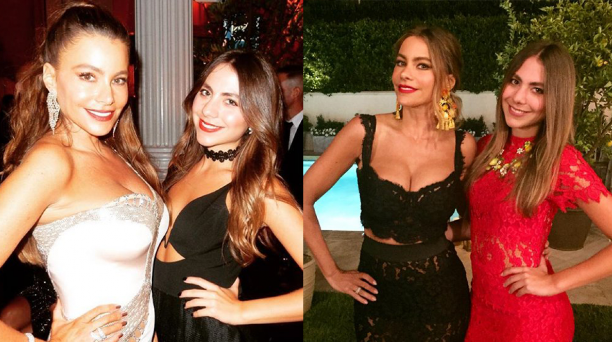 Sofía y Claudia Vergara.