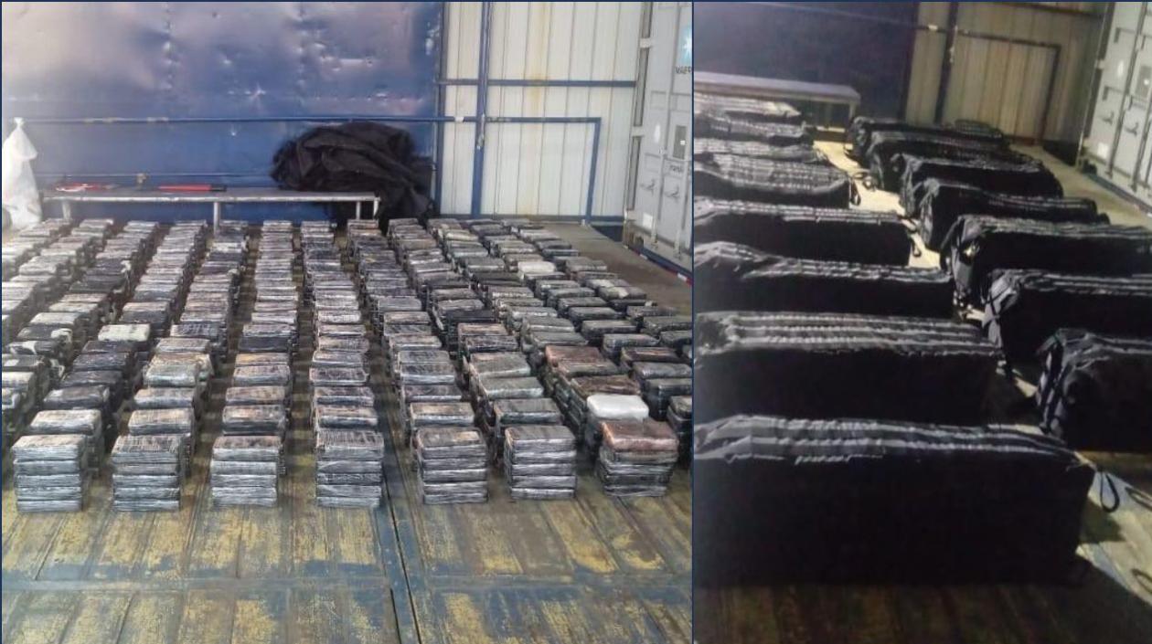 La droga estaba escondida en 15 maletas.