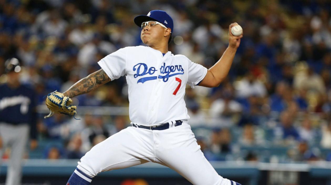 Julio Urias, lanzador de los Dodgers de Los Ángeles. 