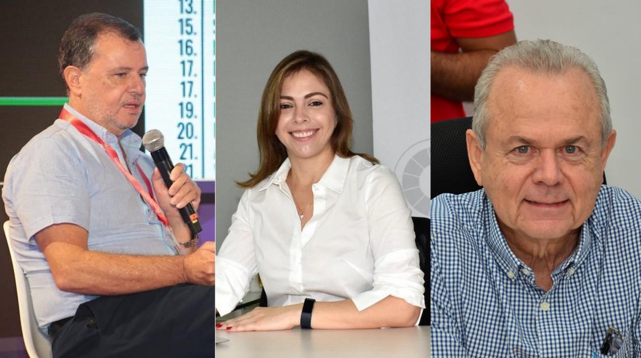 César Riascos, Verónica Monterrosa y Ricardo Plata.