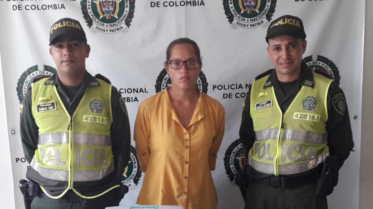 Maria Villalobo Vera, capturada en Luruaco como falsa veterinaria.