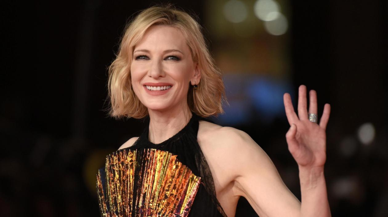 La actriz australiana Cate Blanchet posa para los medios.