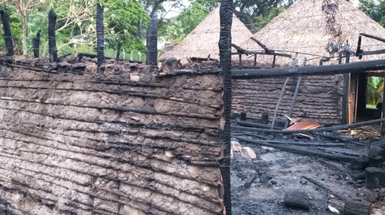 Así quedó el lugar después del incendio.