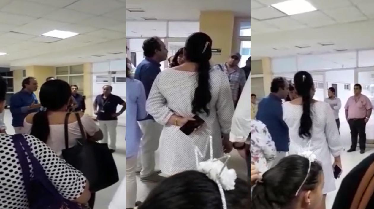 Momentos de la intervención del Superintendente de Salud, Fabio Aristizábal.