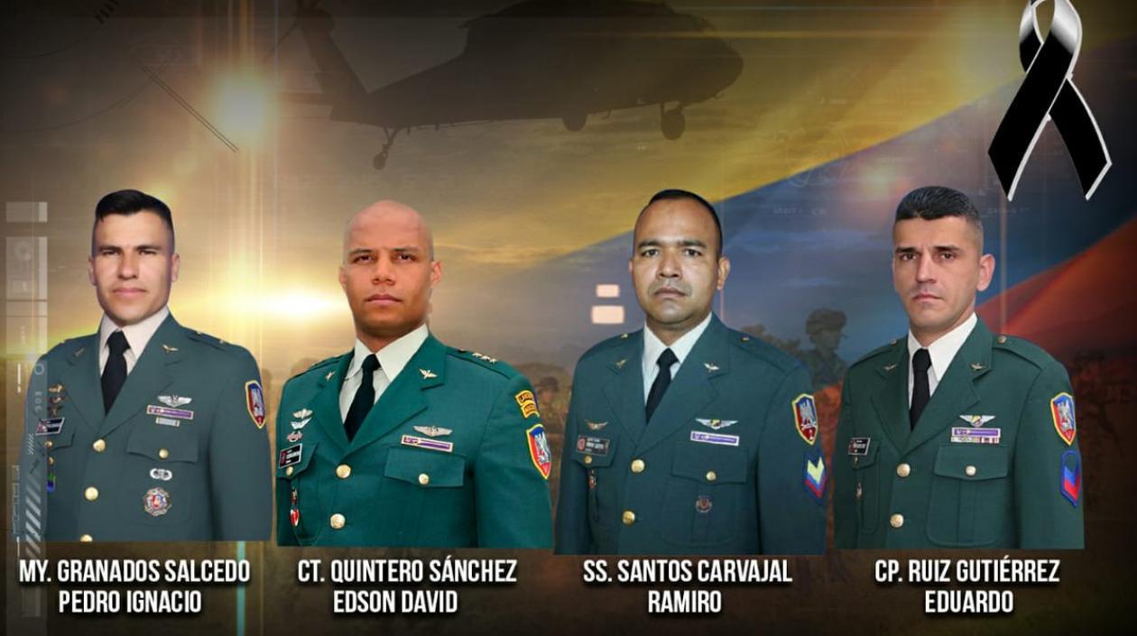 Militares fallecieron en un accidente aéreo en Cauca.