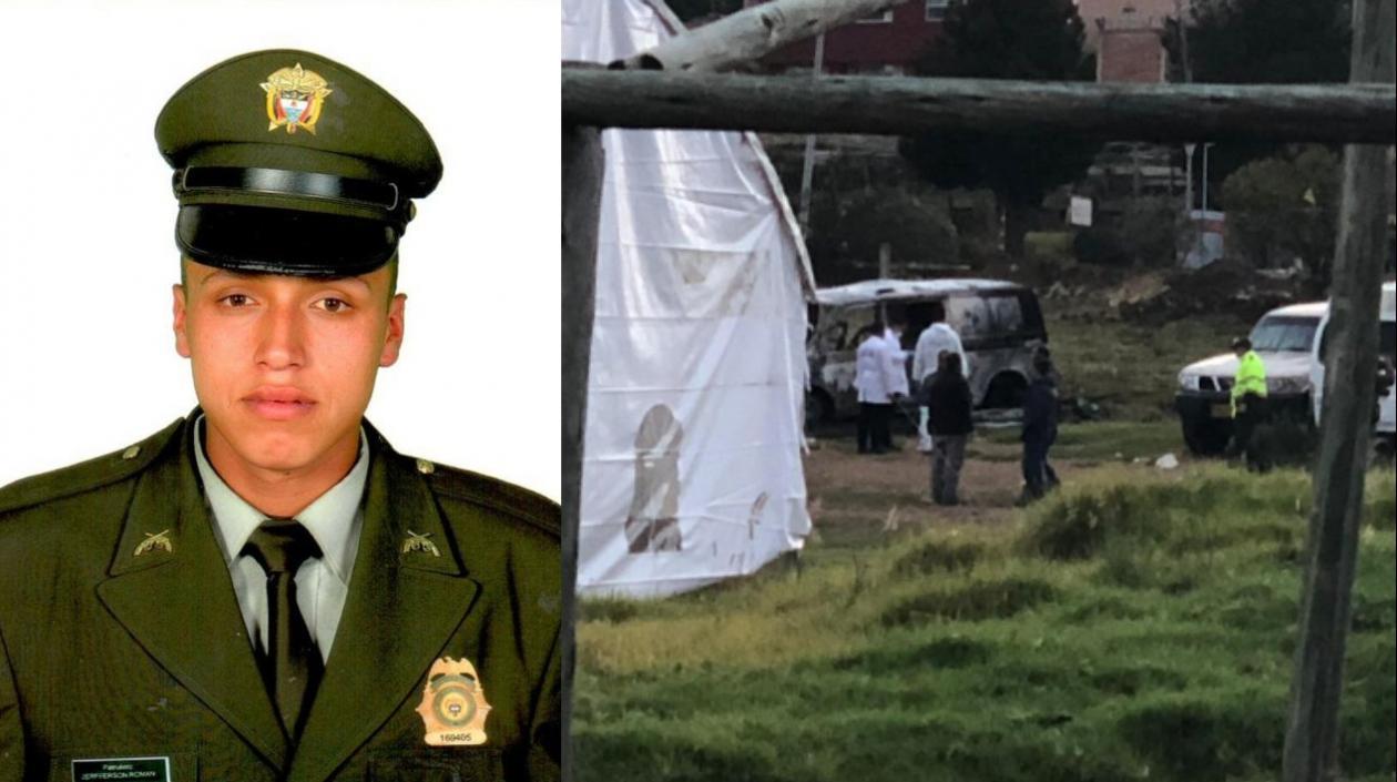 Jéfferson Ricardo Román Bolívar, patrullero asesinado en Tunja.