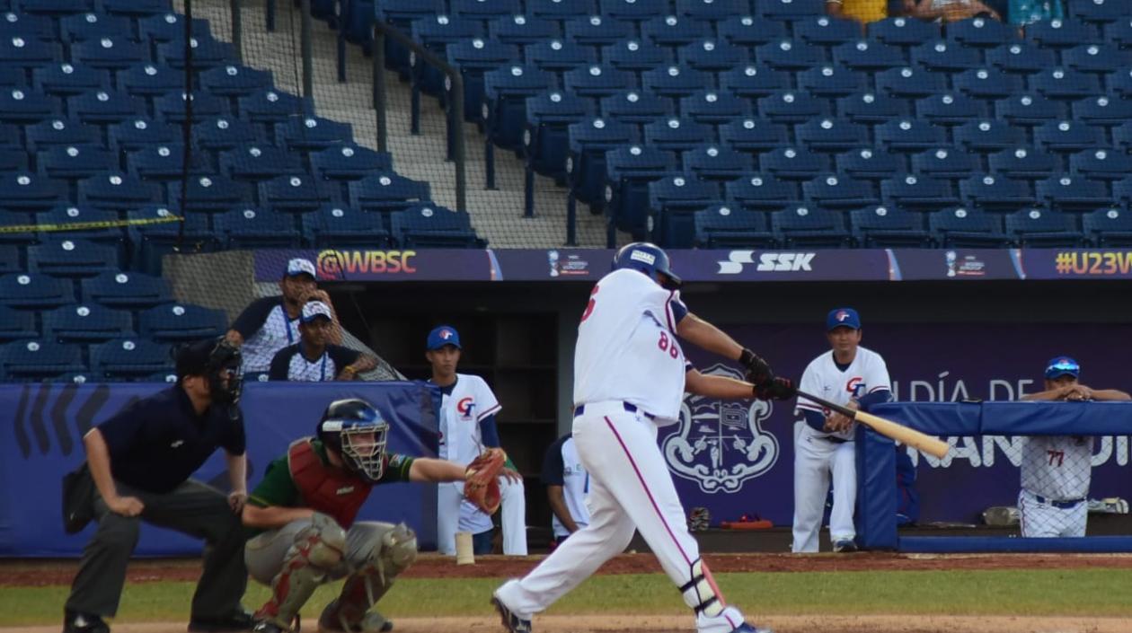 Imagen del juego entre China Taipéi y Sudáfrica.