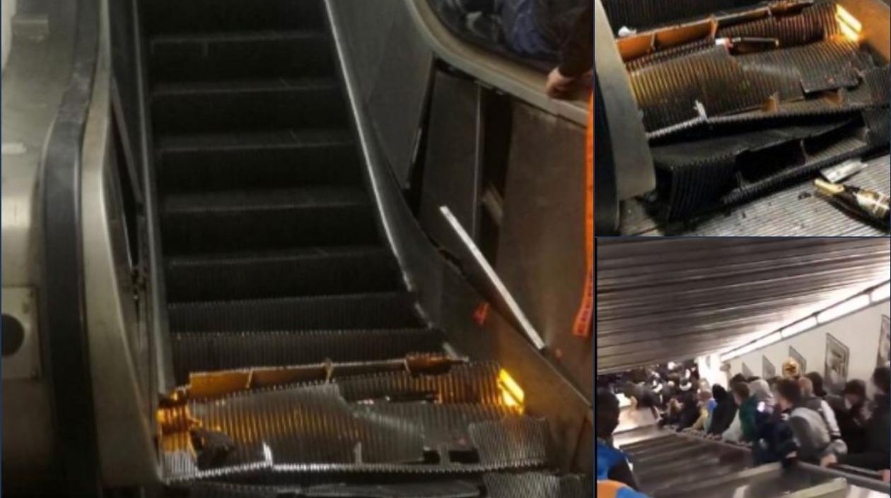 Al parecer la gente estaba brincando y bailando en la escalera cuando esta se hundió.