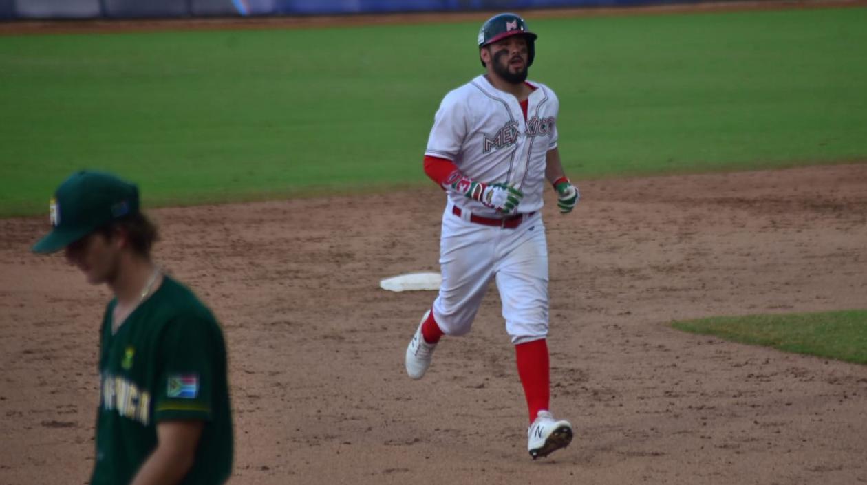 Imagen del juego entre México y Sudáfrica.