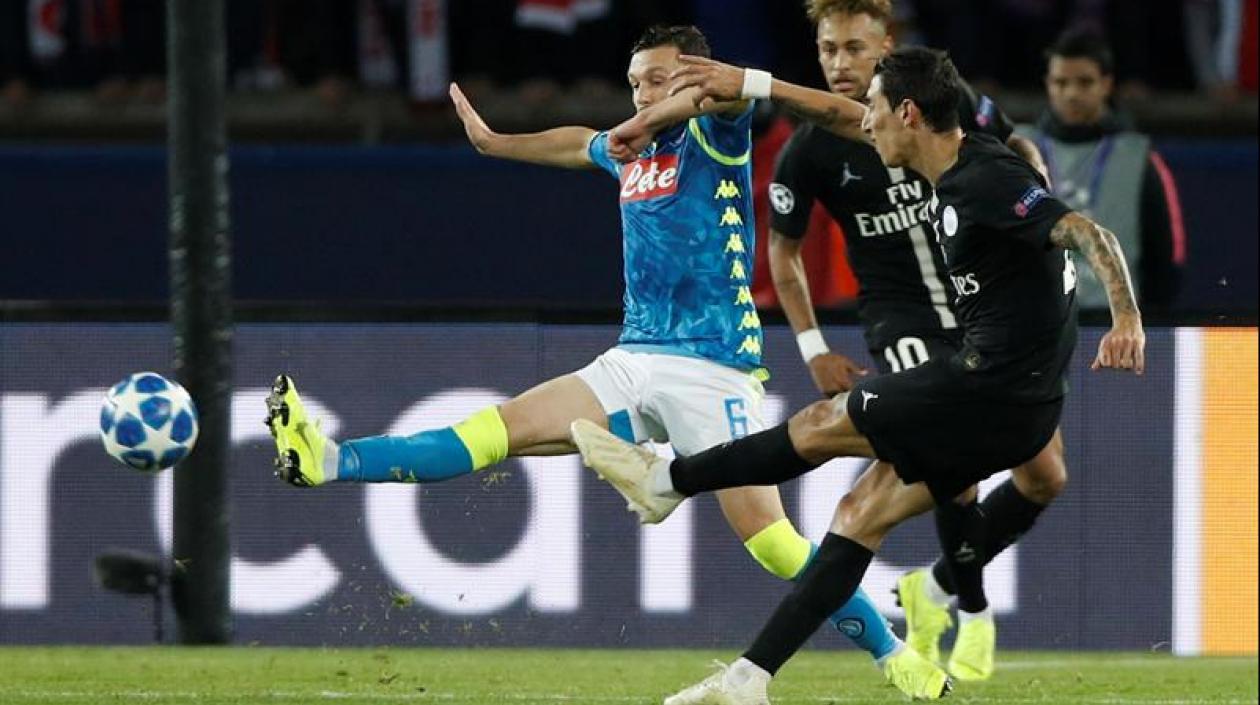 Momento del gol de Ángel Di María.