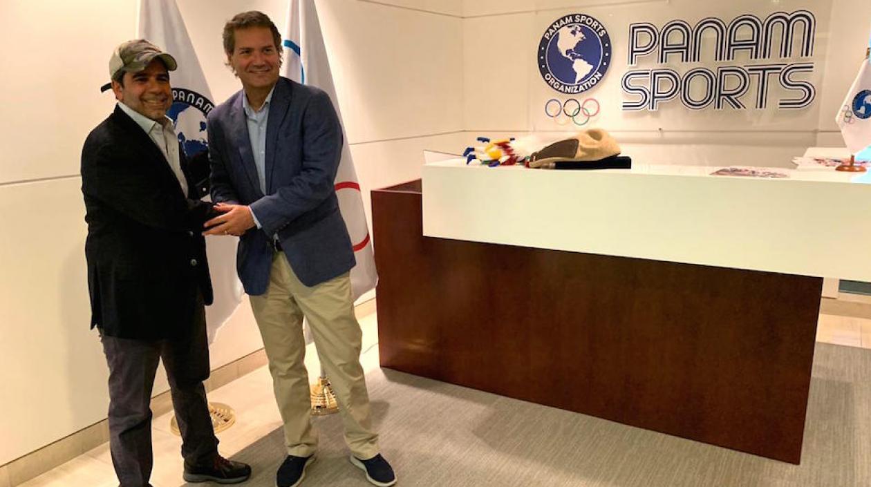 El Alcalde Alejandro Char con el presidente de Panam Sports Neven Illic Álvarez.