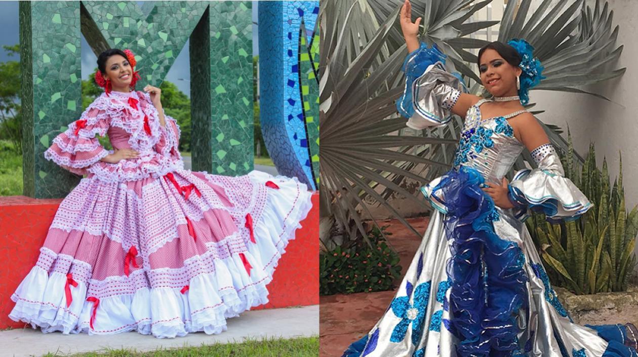 La Reina Central Marluz Acosta Pertúz y Shaineth Mejía, la Reina Infantil.