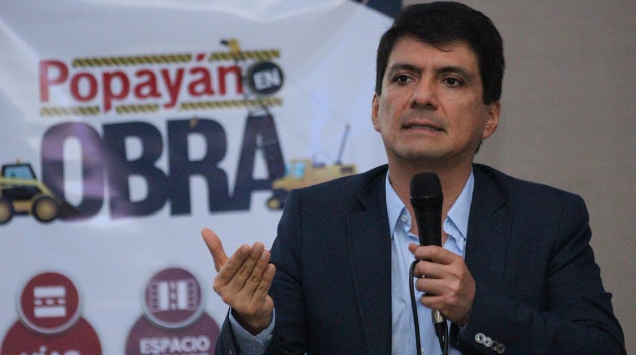 El alcalde de Popayán, César Cristian Gómez.