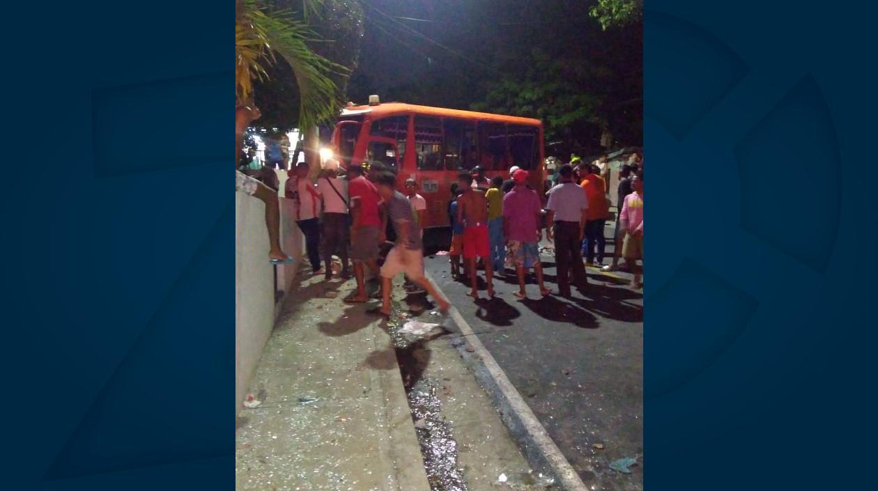 La buseta accidentada.