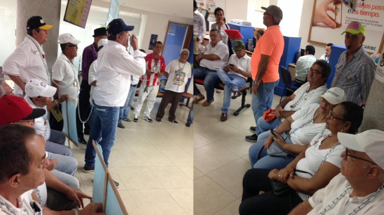 Momento de la protesta. 