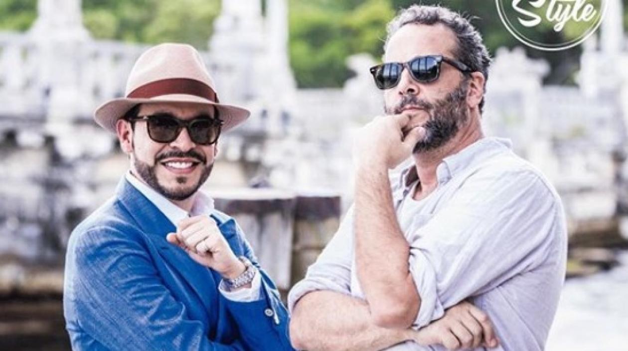 Abelardo De la Espriella y su productor José Gaviria.