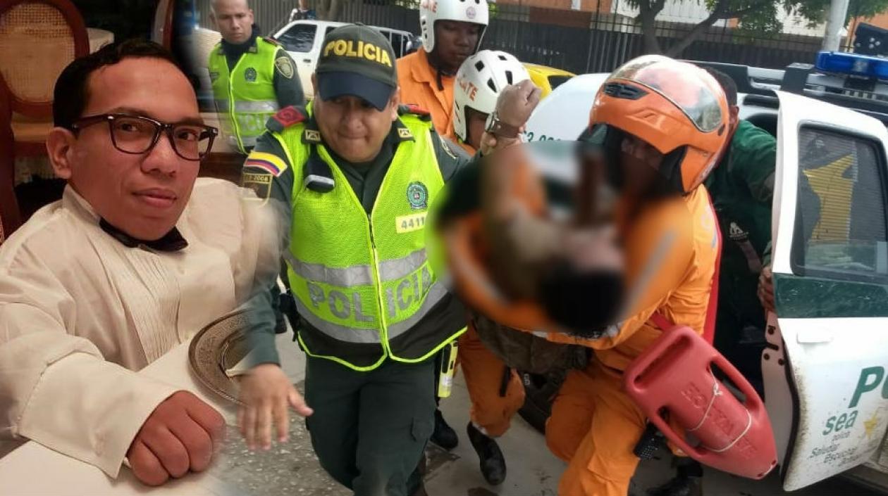 El hombre alcanzó a ser auxiliado por las autoridades.