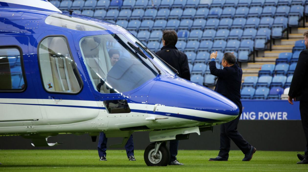 Helicóptero accidentado. 