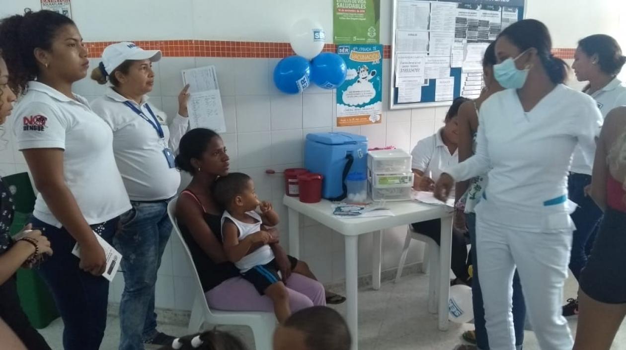 Aspecto de la jornada nacional de vacunación.