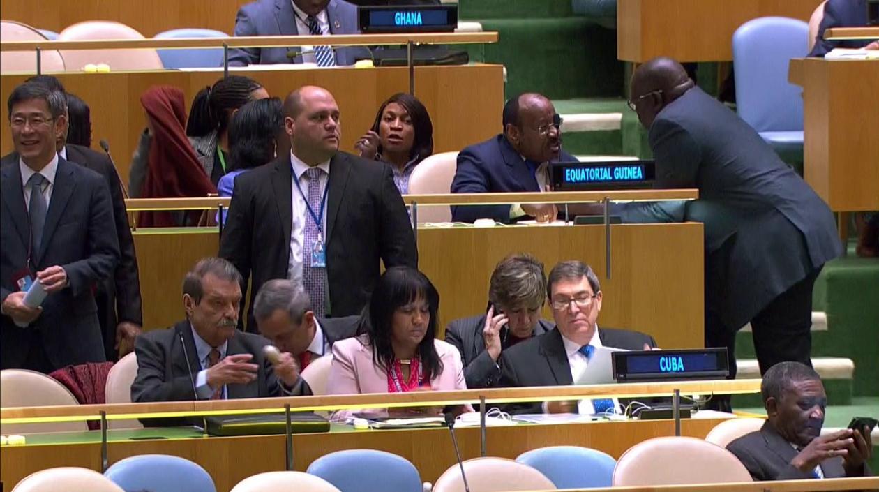 La Asamblea General aprobó por 189 votos a favor frente a dos en contra, una resolución que pide el fin del embargo de Estados Unidos a Cuba.