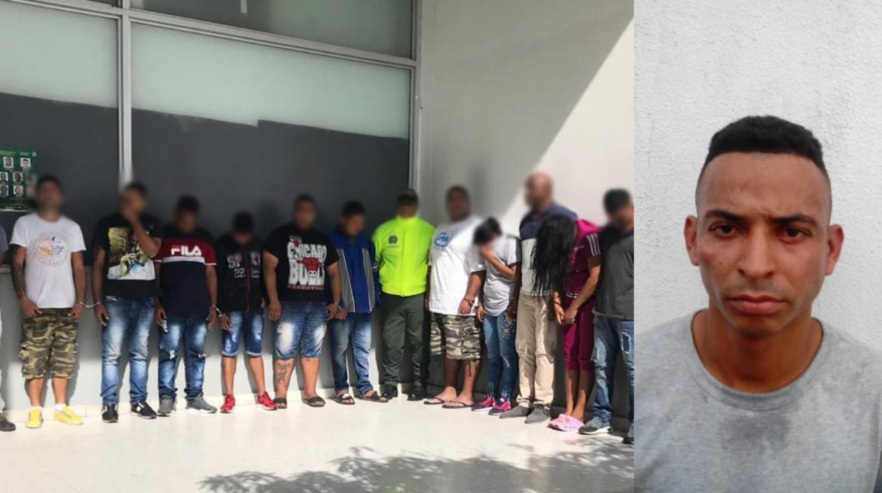 A la izquierda resto de la banda de 'Los Papalópez' capturados en Barranquilla. A la izquierda, alias 'El Rey', capturado en El Rodadero.