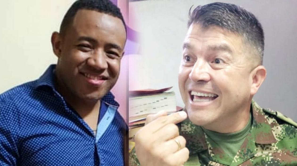 El médico Howard Jiménez y el General Jairo Leguizamón Rivas.