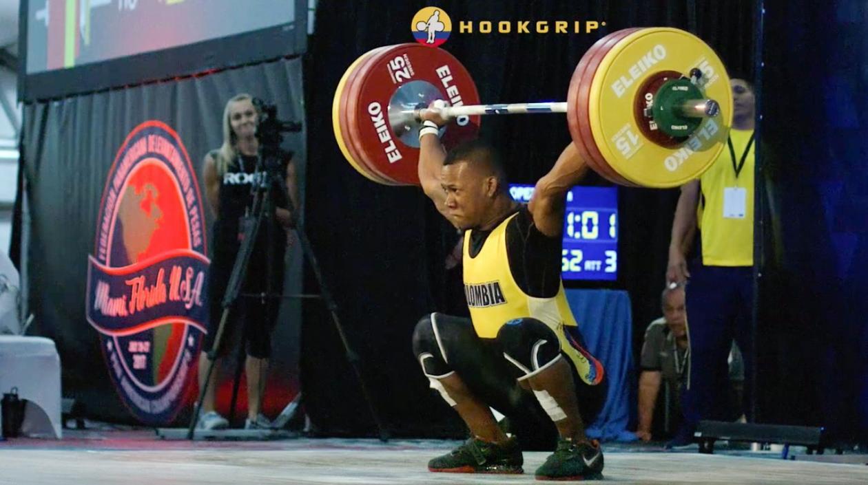 Yeison López, pesista colombiano. 