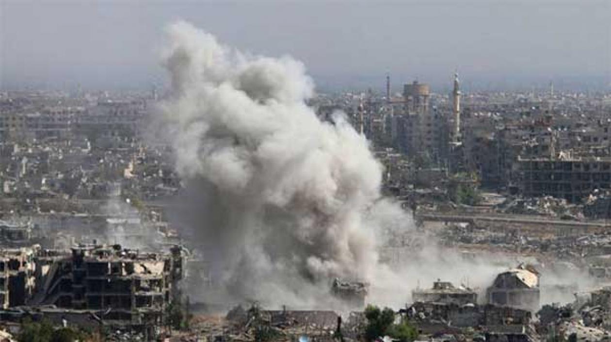 Foto referencia de los bombardeos en Irak. 