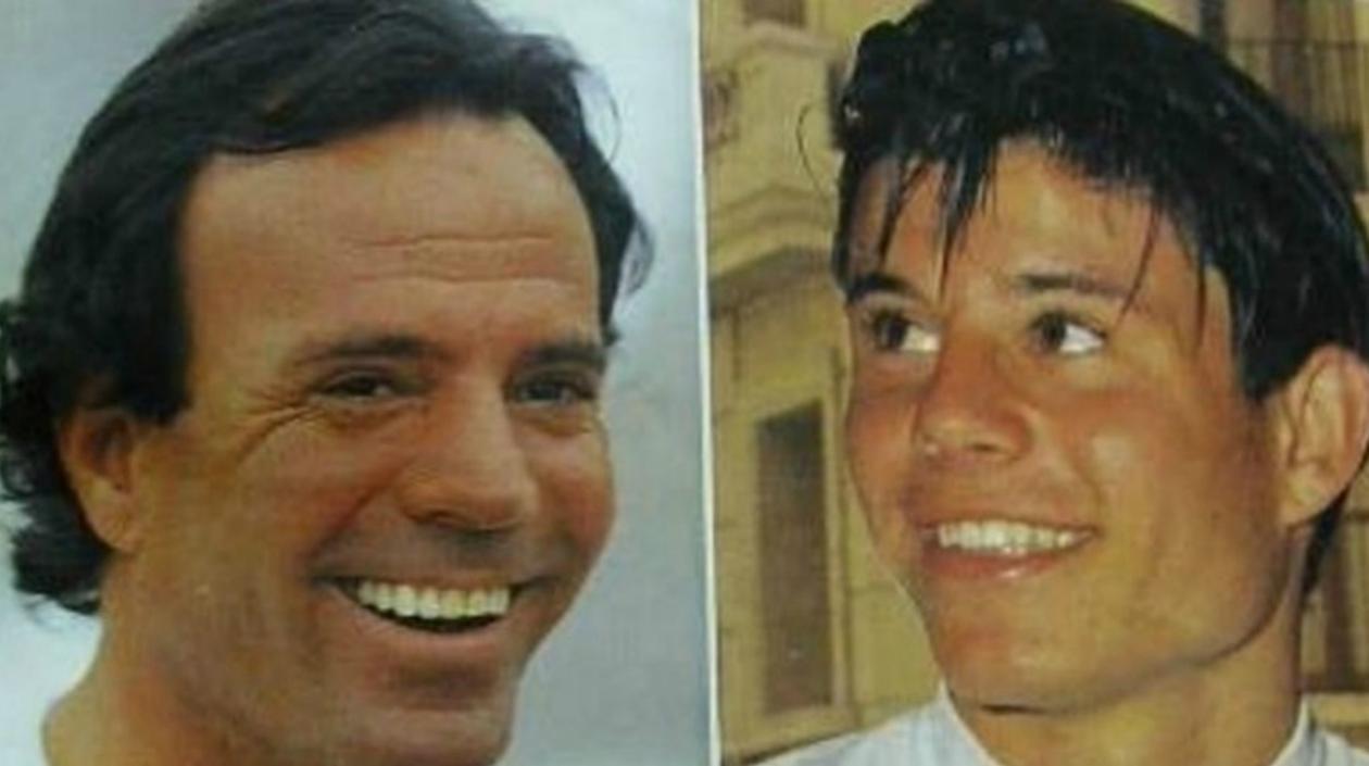 El cantante Julio Iglesias y Javier Santos, quien dice ser su hijo.