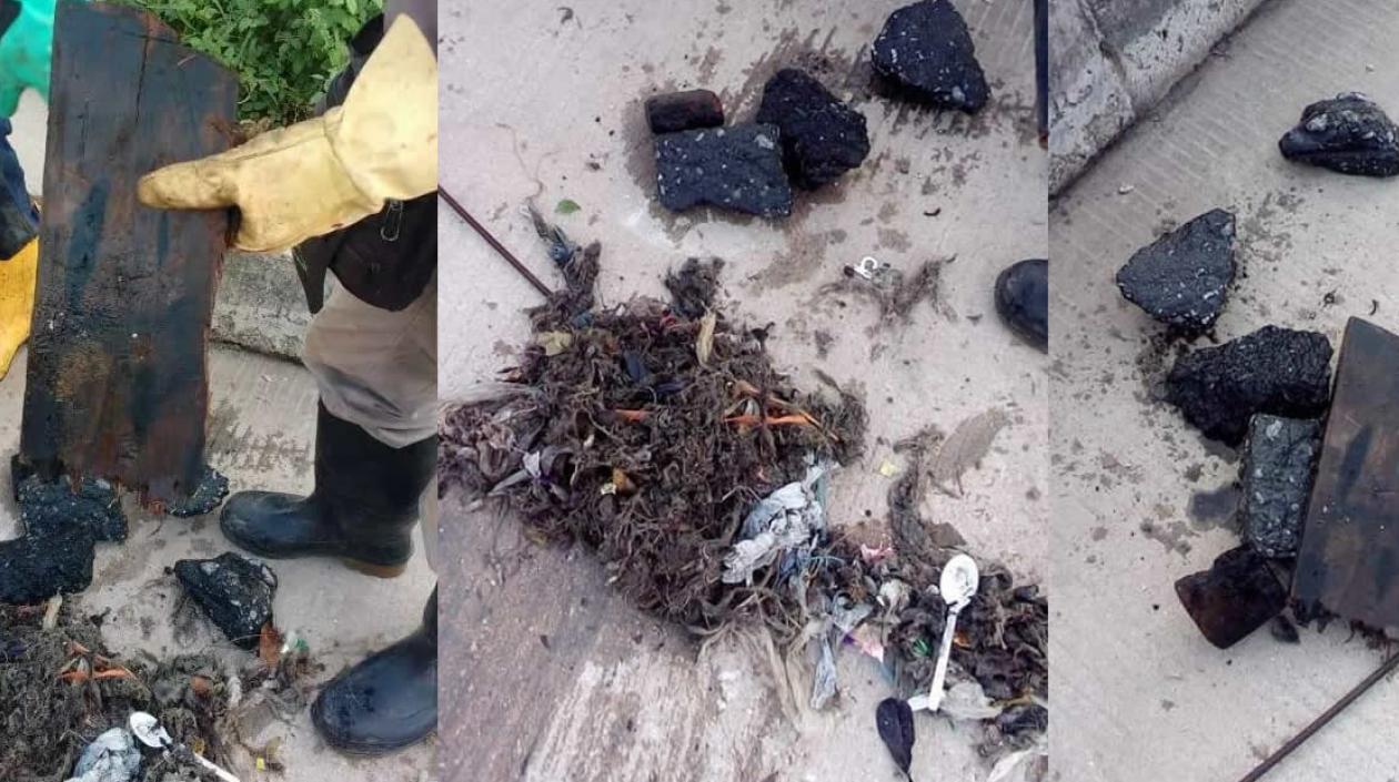 Lo que encontraron en el alcantarillado