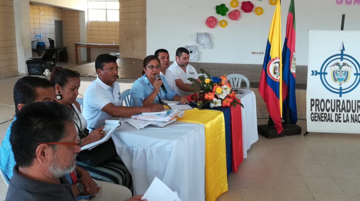 La Procuradora Regional del Atlántico, Margarita Rosa De la Hoz Jure, en la Comisión de Moralización.