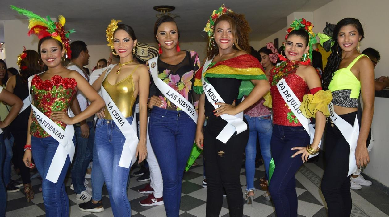 Aspirantes al Reinado Popular del Carnaval.