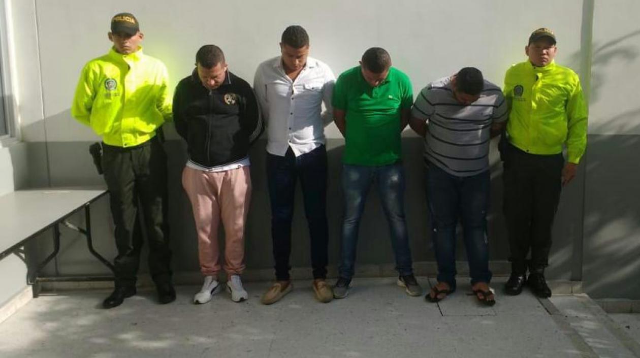 Cuatro de los capturados.