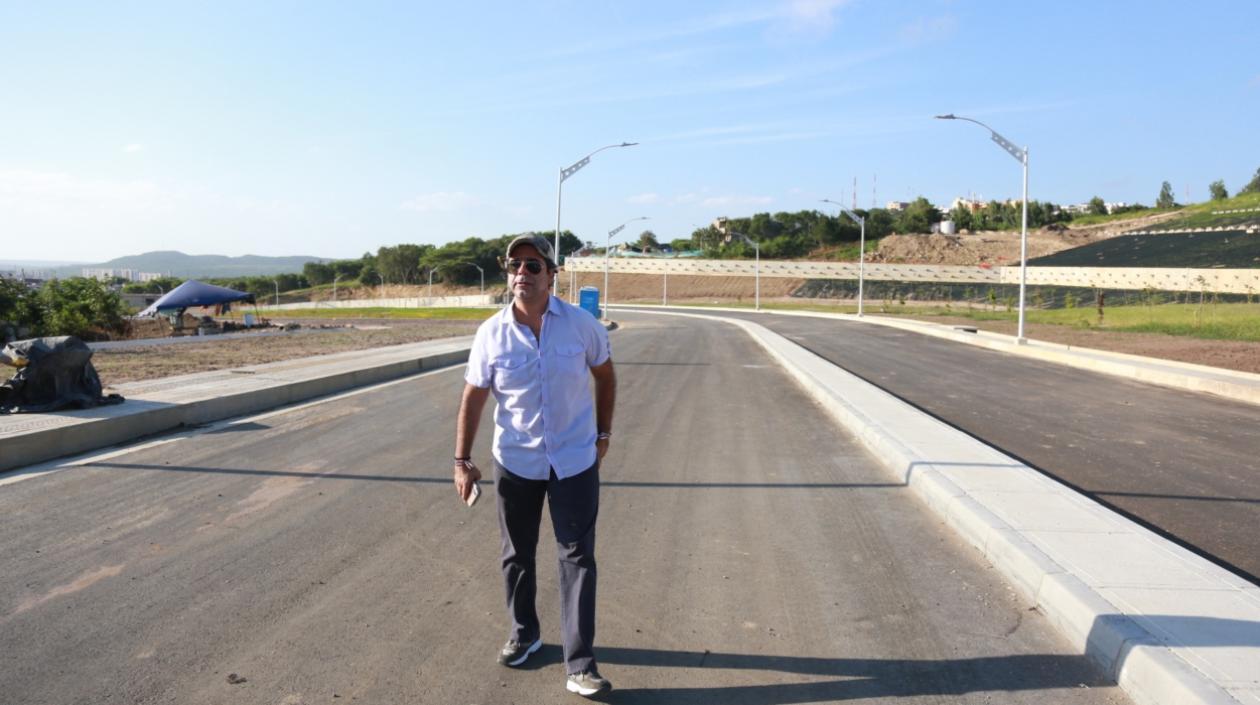 El Alcalde Alejandro Char, en la carrera 38.