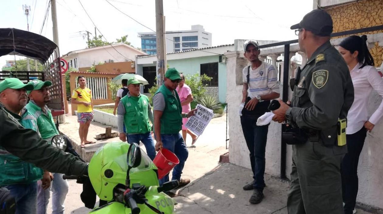 Momento de la diligencia.