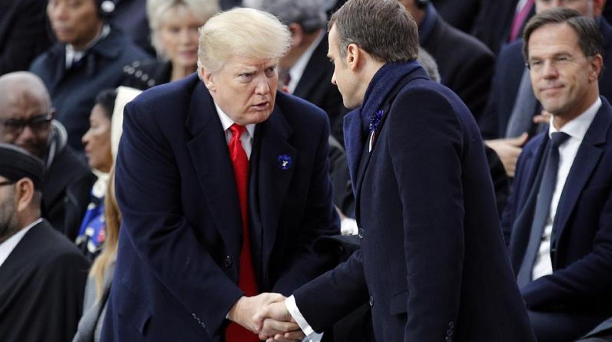 Donald Trump y Emmanuel Macron.
