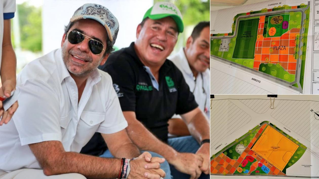 Alcalde Alejandro Char, durante el inicio de obras de los dos parques.