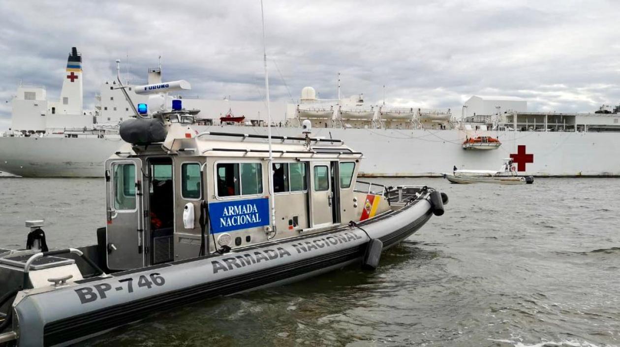 El buque hospital USNS Comfort de la Armada de Estados Unidos.