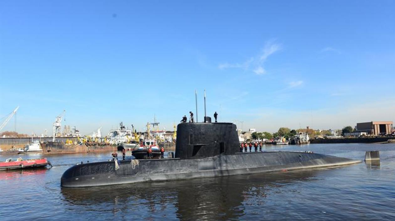 Foto de archivo del submarino ARA San Juan hallado por una firma estadounidense, tras un año desaparecido con 44 tripulantes.