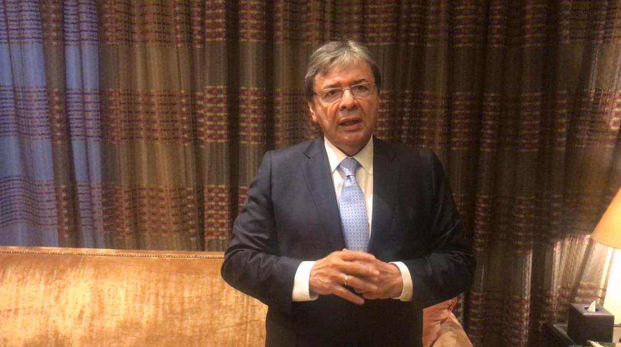 El canciller colombiano, Carlos Holmes Trujillo.