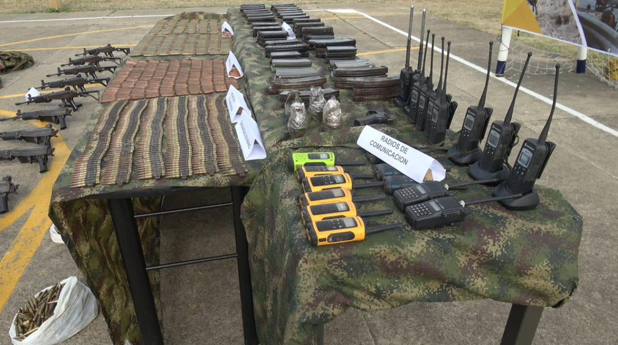 Parte de lo hallado a estructuras del Clan del Golfo,