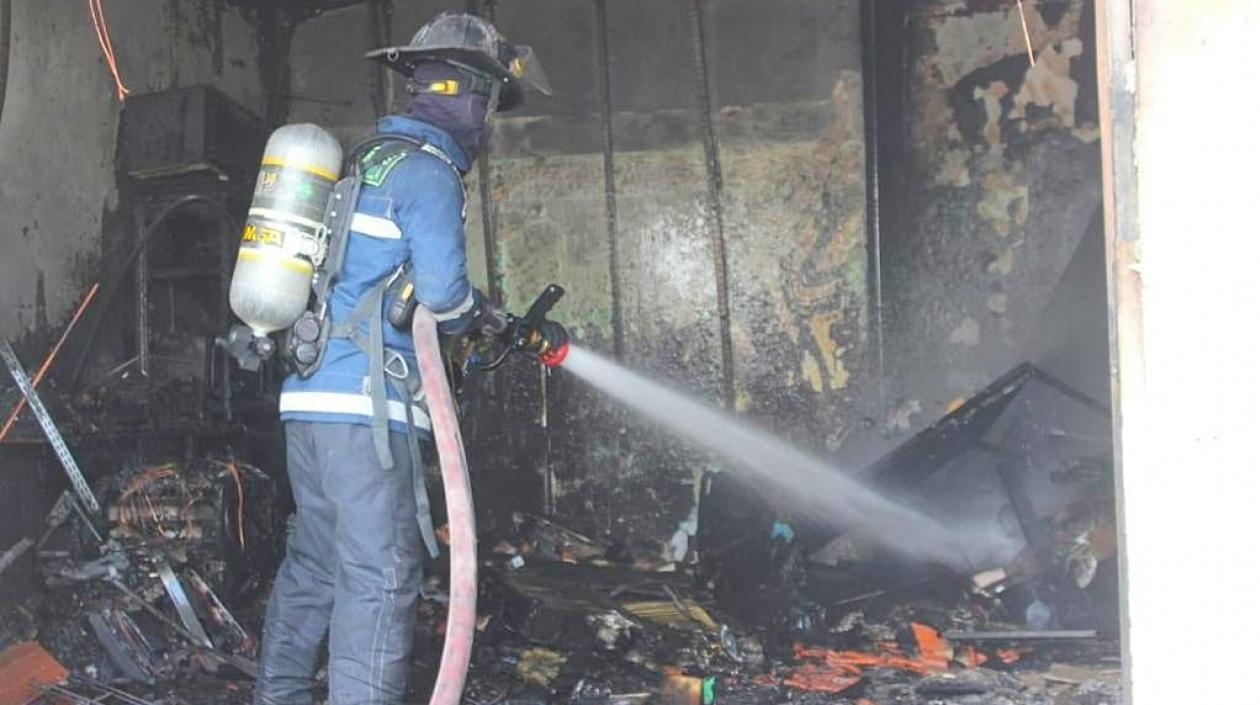 Imagen del incendio en Soledad.