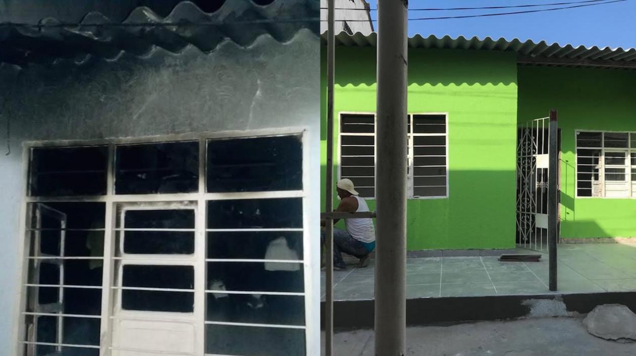 Estado que registraba la fachada y el que presenta ahora.